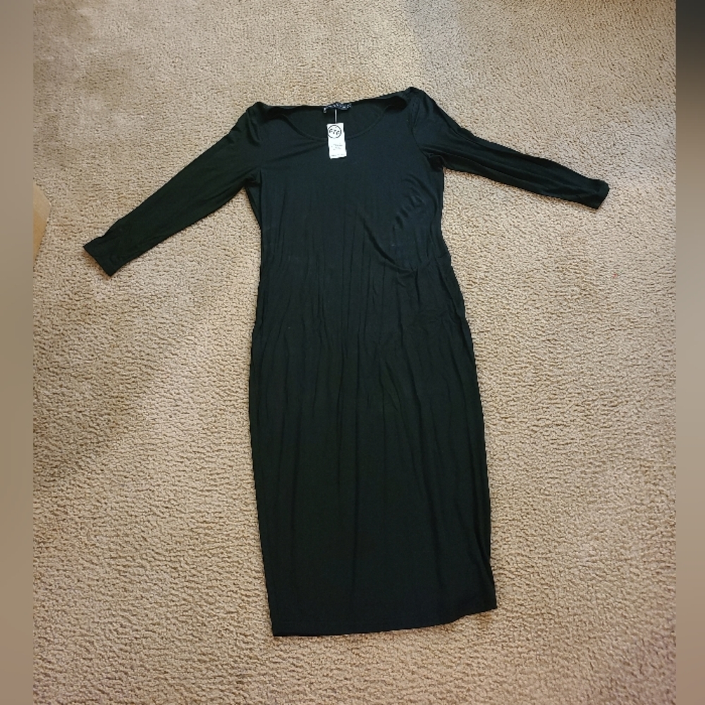 3/4 Sleeve Midi Dress